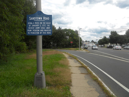 Sandtown Road Marker - Hamilton NJ