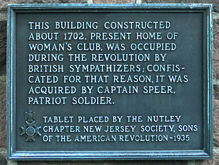 Nutley, New Jersey Revolutionary War Historic Sites