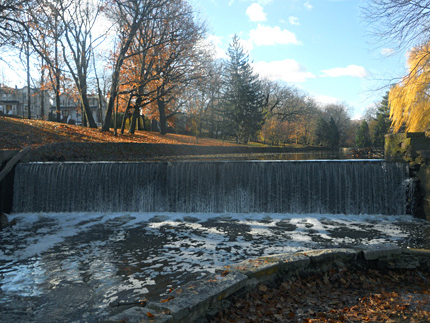 The falls in Kingsland Park