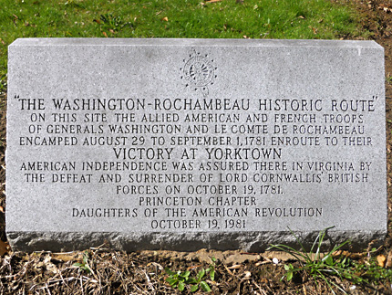 Washington Rochambeau Route Marker - Princeton